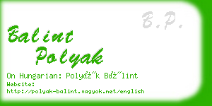 balint polyak business card